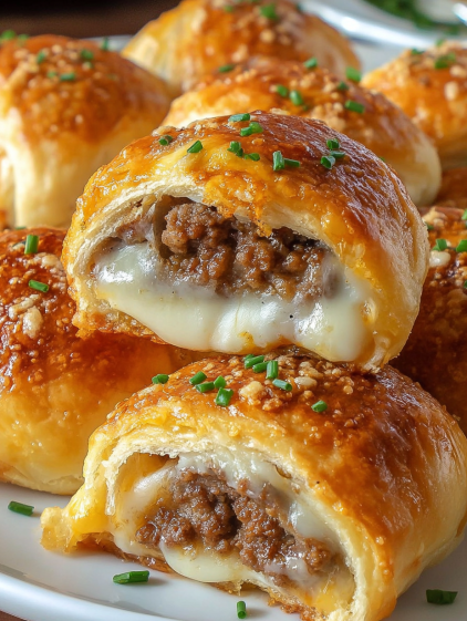 Garlic Parmesan Cheeseburger Bombs.