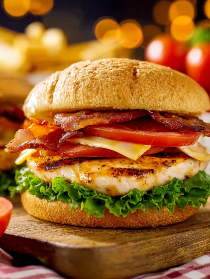 A Chick-fil-A Grilled Chicken Club Sandwich.
