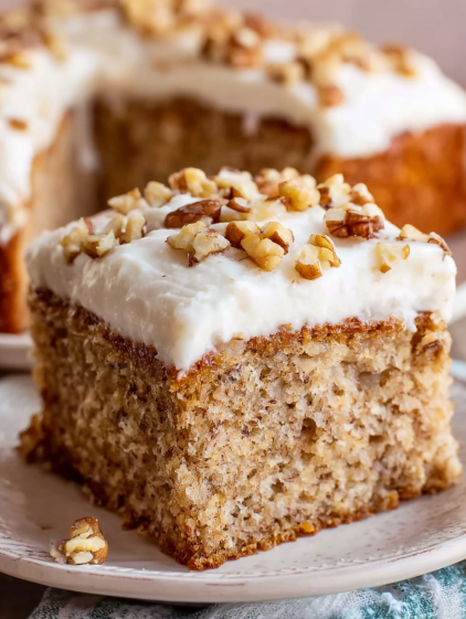 A slice of Southern Hummingbird Cake.