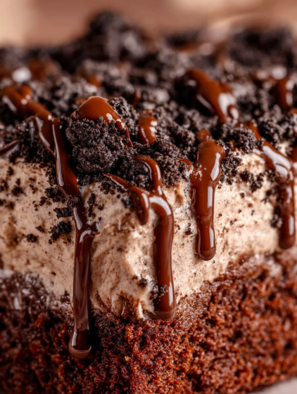 A slice of Oreo Better Than Sex Cake.