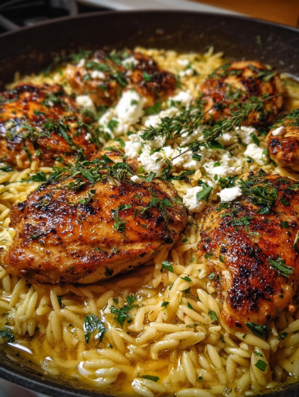 Chicken with feta cheese and Dijon mustard.
