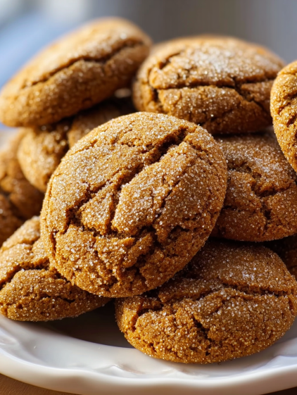 A plate of cookies with sugar on top.