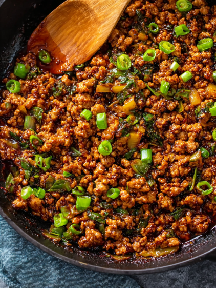 A bowl of Korean ground pork.
