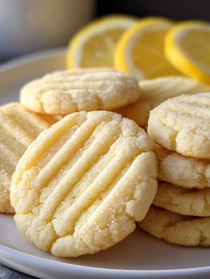 A plate of zesty lemon sugar cookies.
