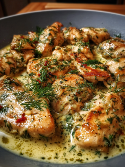 A delicious chicken dish with herbs and spices.
