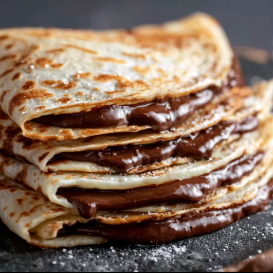 A stack of Nutella quesadillas.