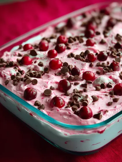 A close up of a cherry and Dr. Pepper cake.