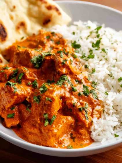 A plate of food with rice and meat.