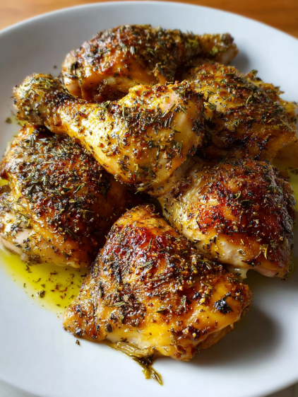 Chicken quarters cooked in the instant pot.