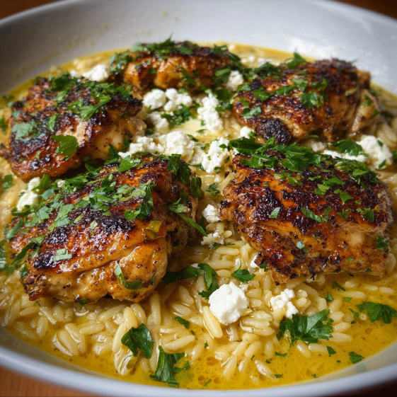 Pan-fried chicken with lemon butter and Dijon mustard.