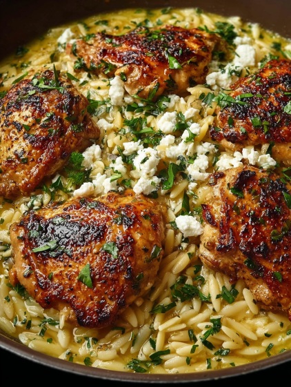 A plate of food with chicken and pasta.
