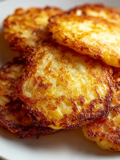 A plate of fried food.