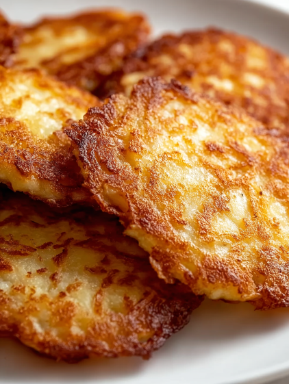 A plate of fried pancakes.