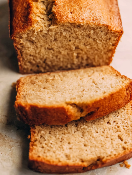 A slice of bread on a table.