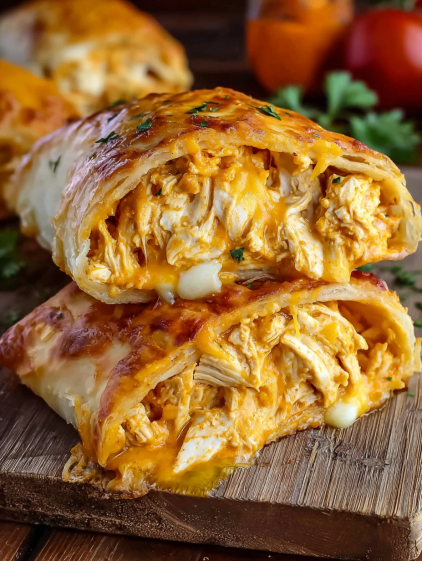 A slice of buffalo chicken bake casserole.