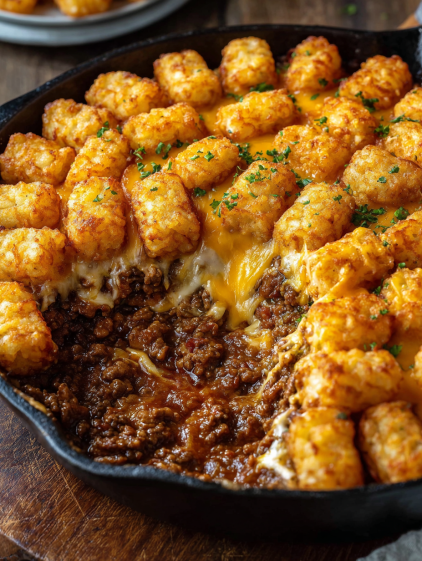A delicious Sloppy Joe Tater Tot Casserole.