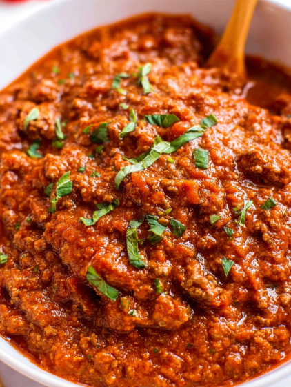 A close up of a crock pot with a taco meat mixture.