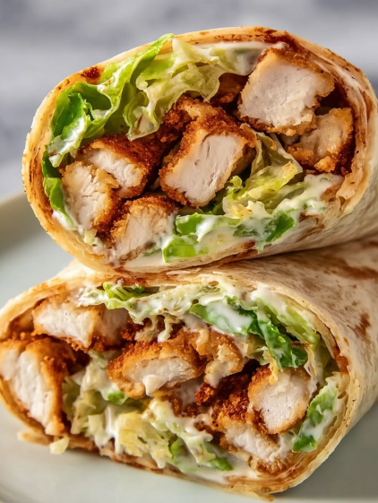A sandwich with chicken and lettuce.