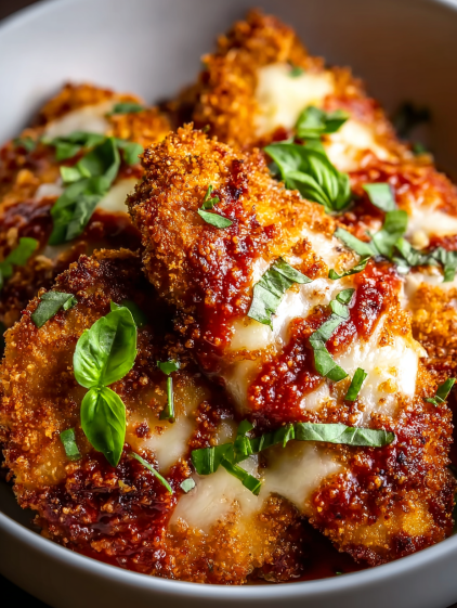 A plate of food with chicken and cheese.