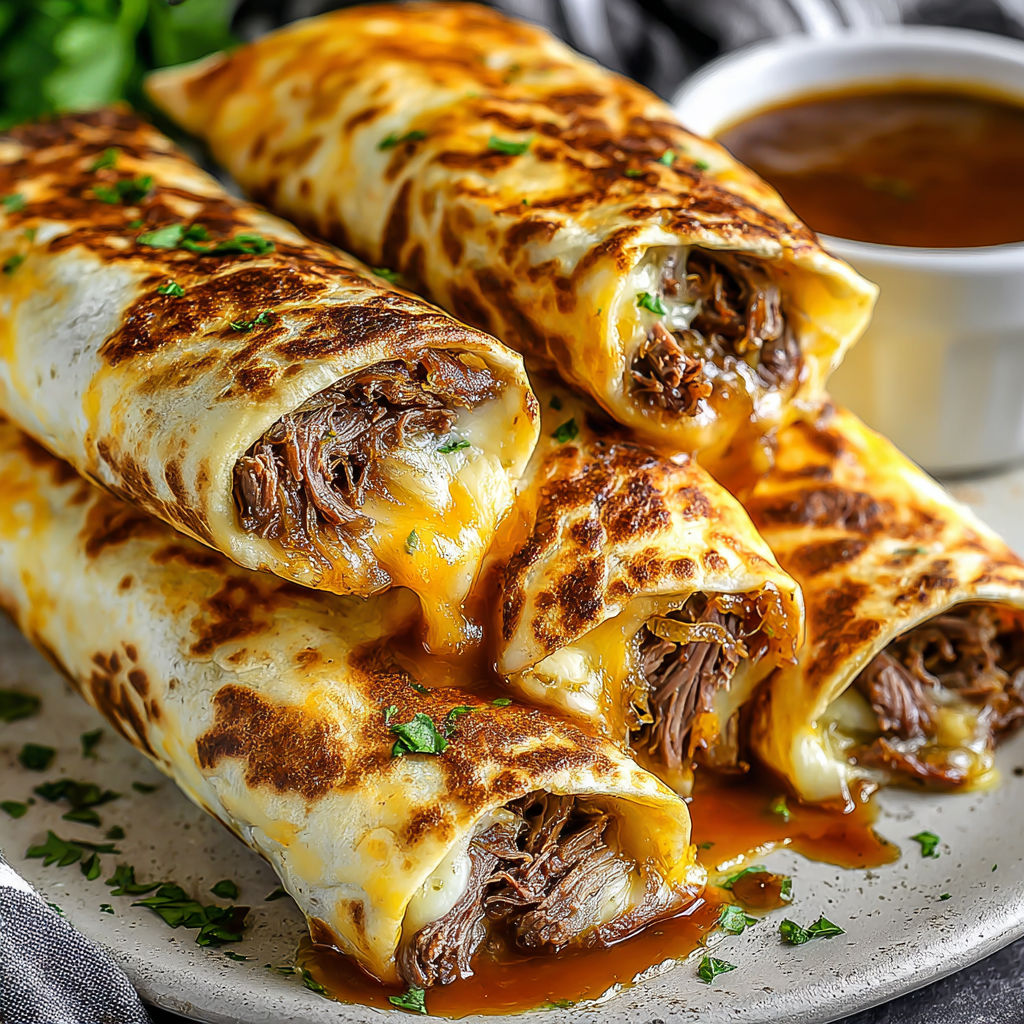 A plate of food with a sauce on it.