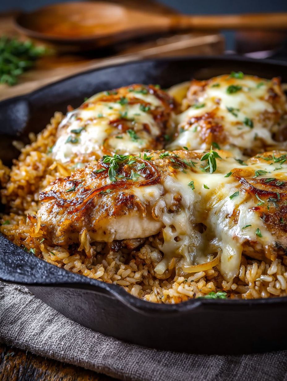 A delicious meal of chicken and rice.