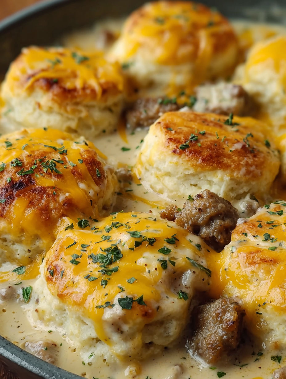 A plate of food with a cheese sauce.