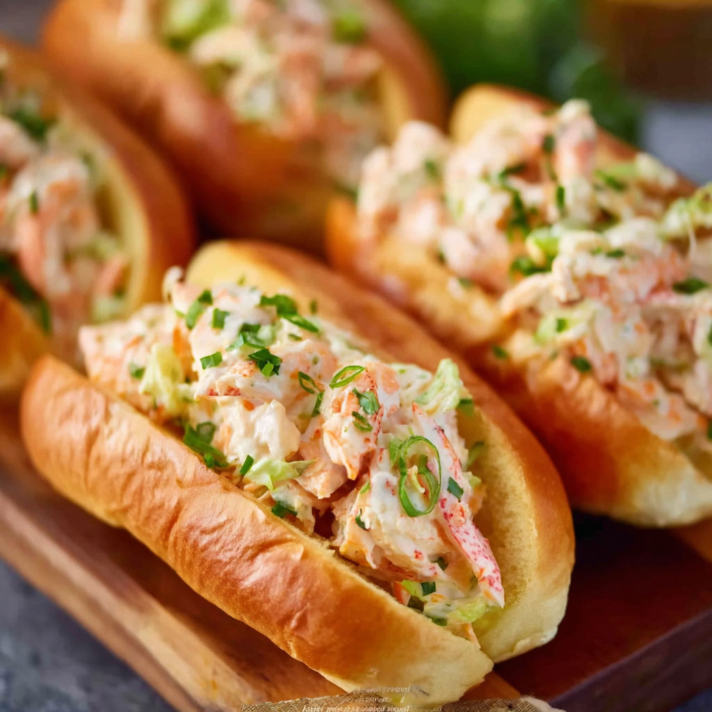 A plate of shrimp rolls with a green topping.