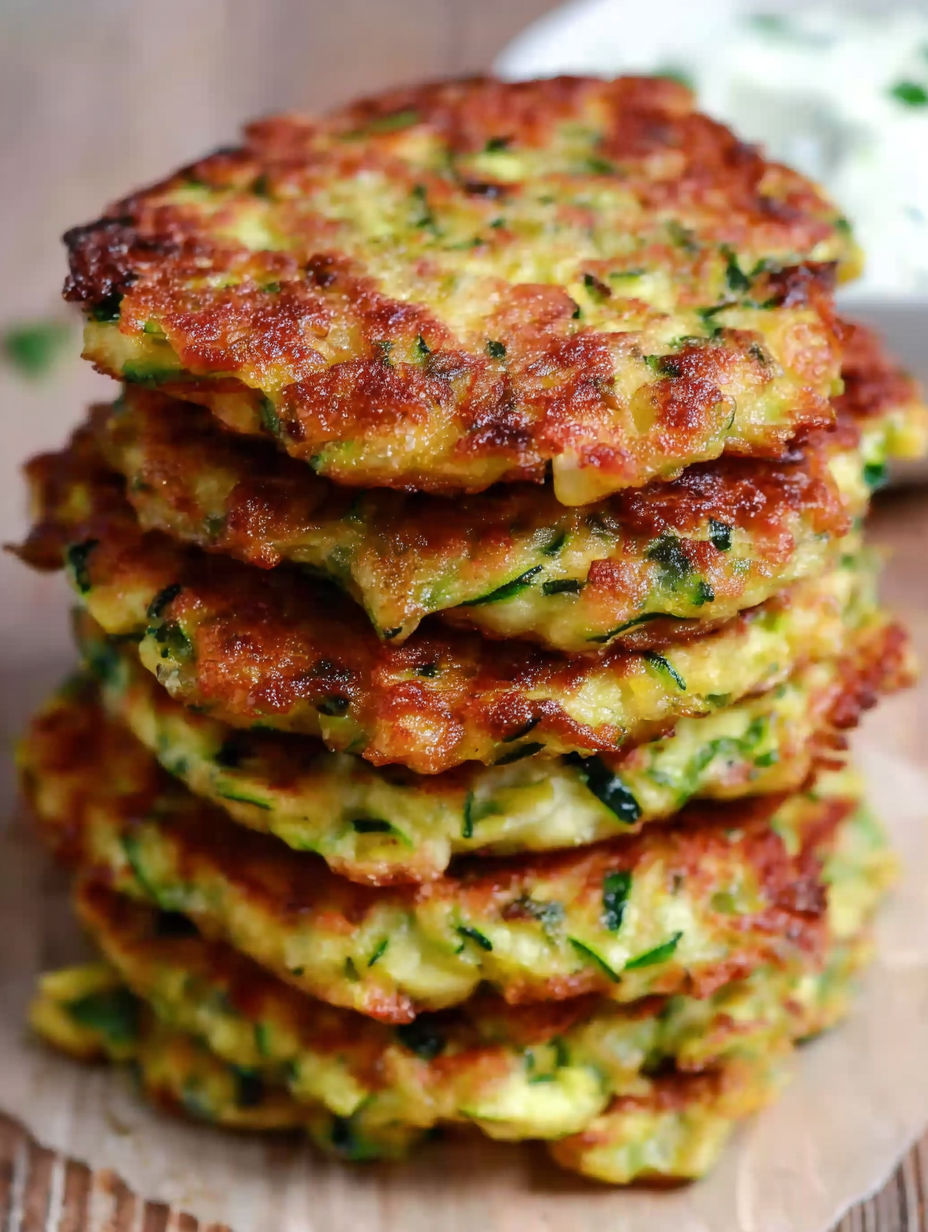 A stack of pancakes with green toppings.