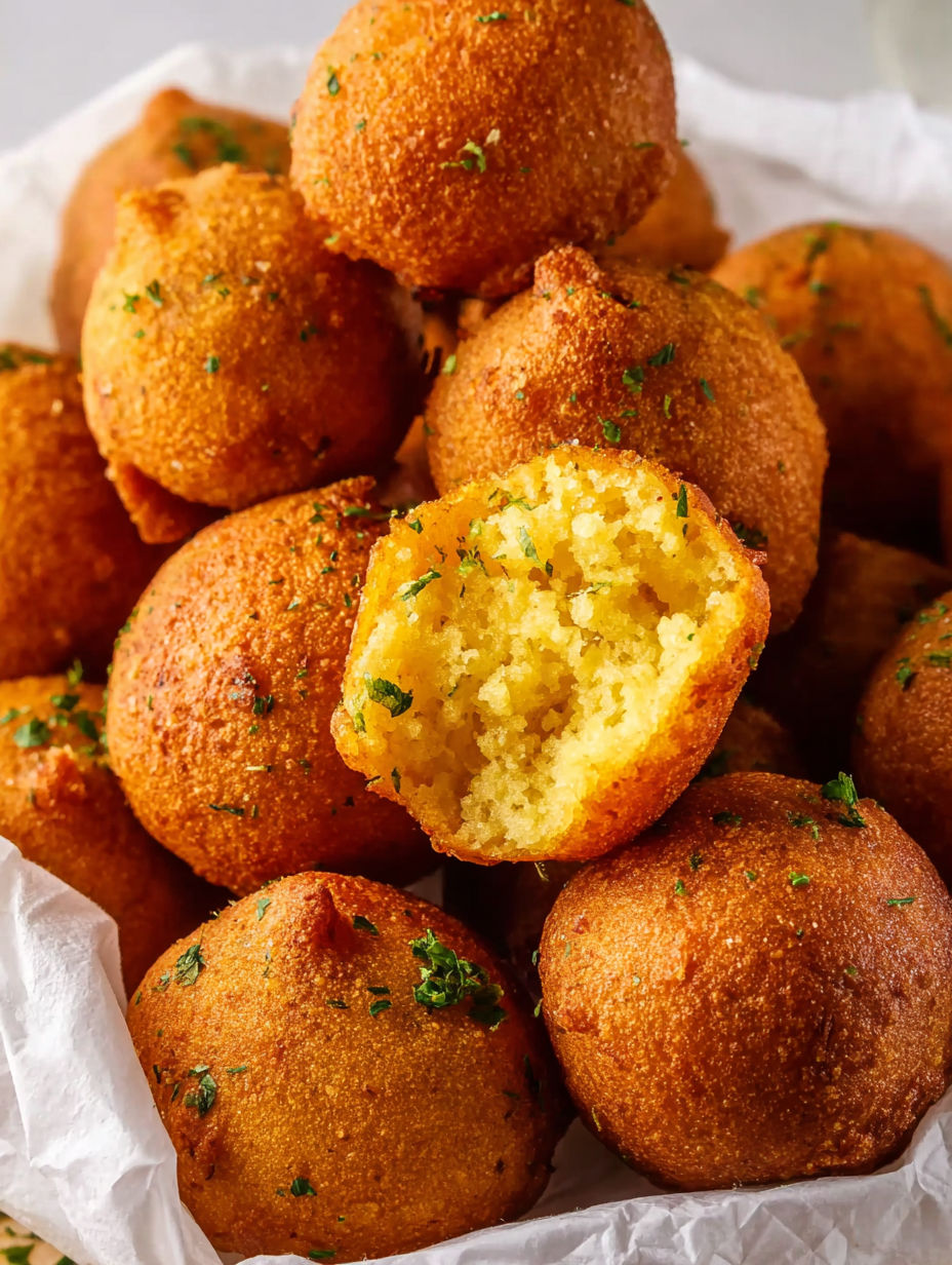 Homemade Crispy Hush Puppies.