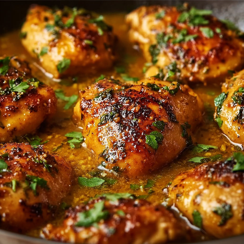 A skillet of Texas Butter Chicken.