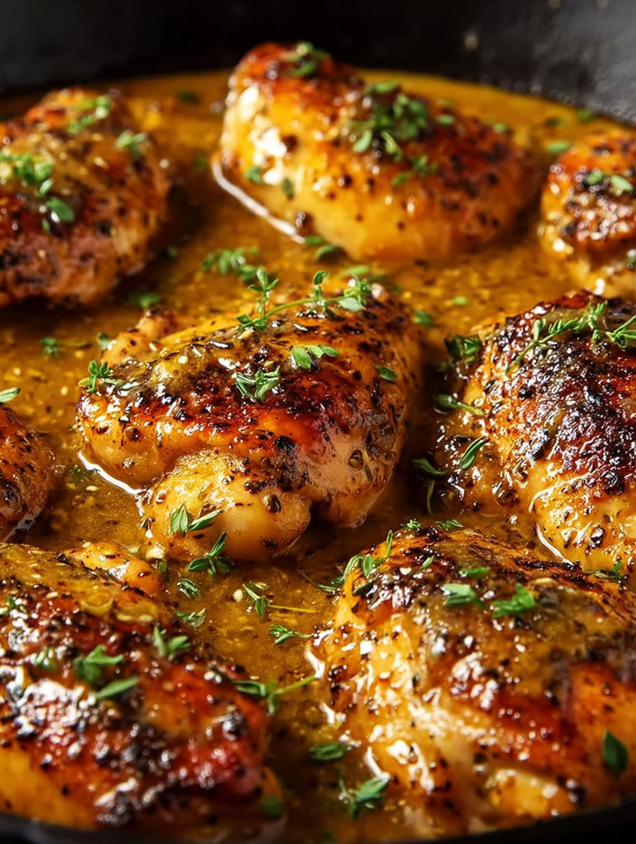Chicken with sauce on it.