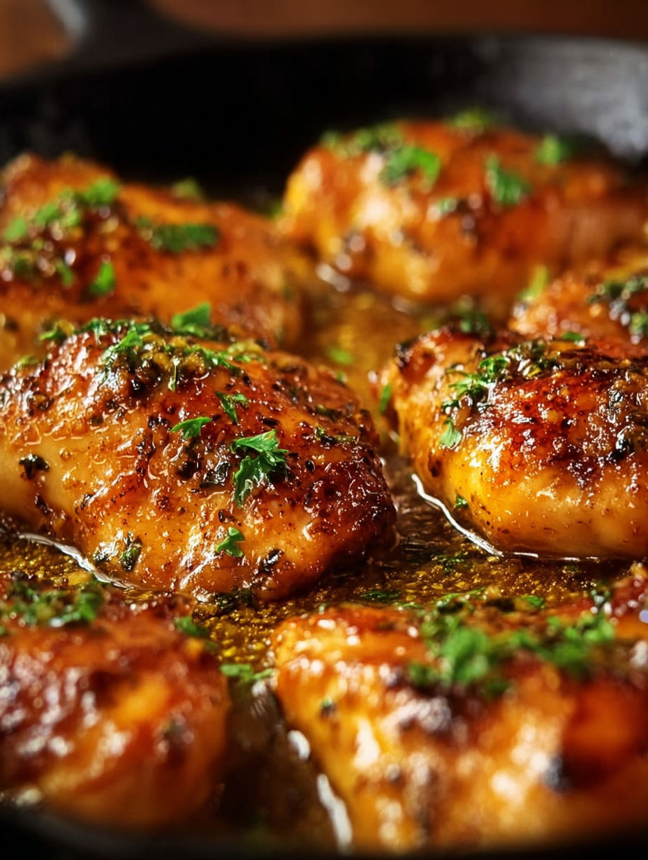 Chicken with herbs and spices.