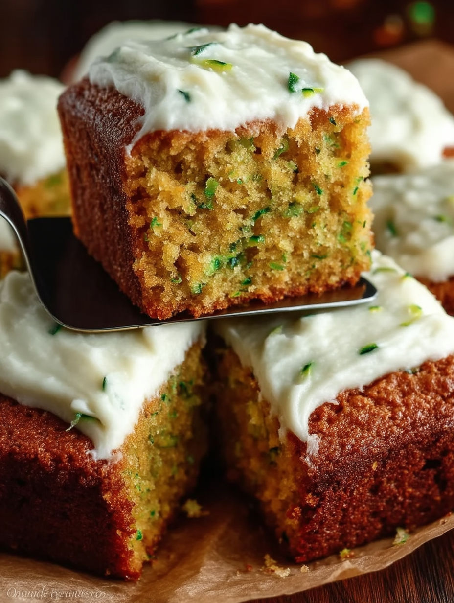 A slice of cake with cream cheese frosting.