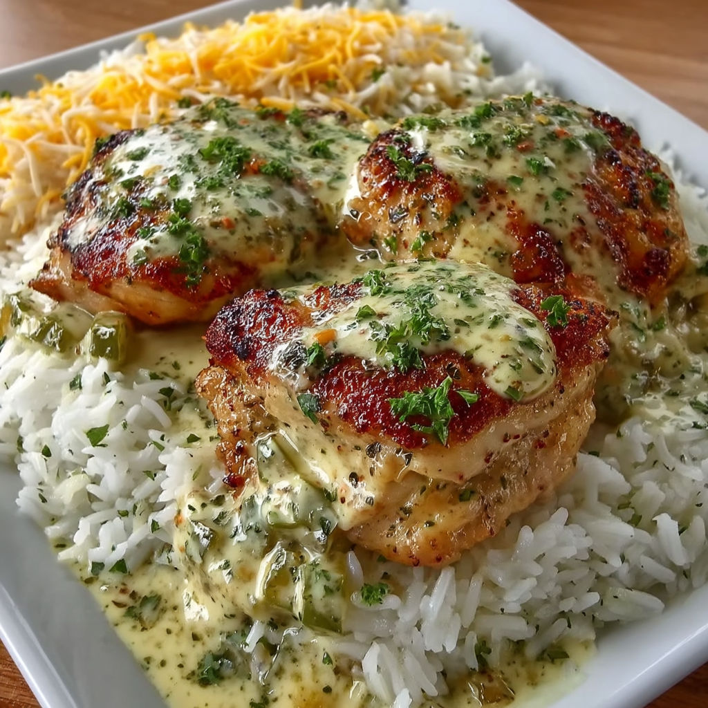 A plate of rice with chicken and cheese on top.