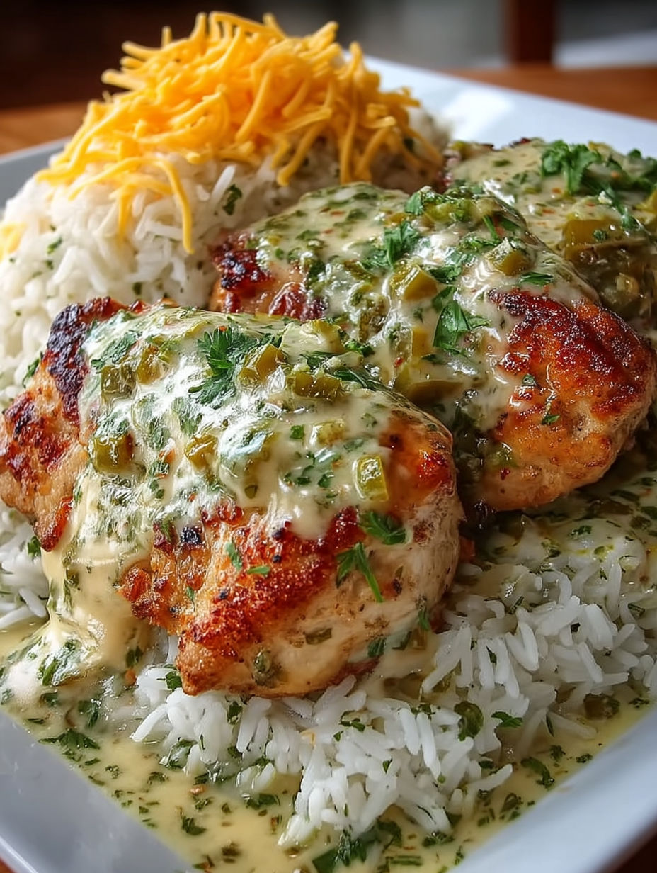 A plate of rice with chicken and cheese.