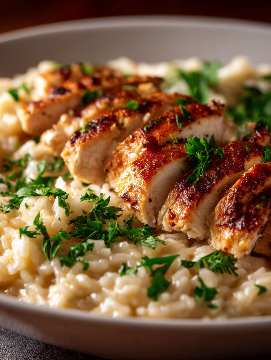 A plate of chicken and rice.
