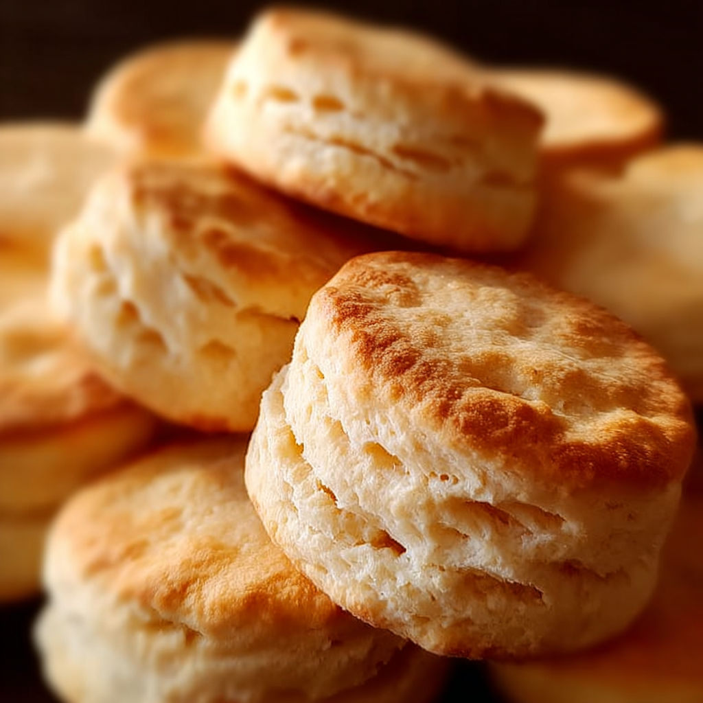 Two biscuits stacked on top of each other.