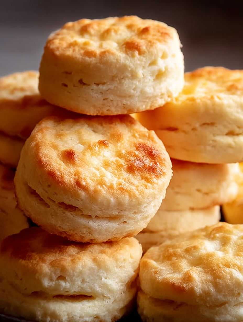 A stack of biscuits.