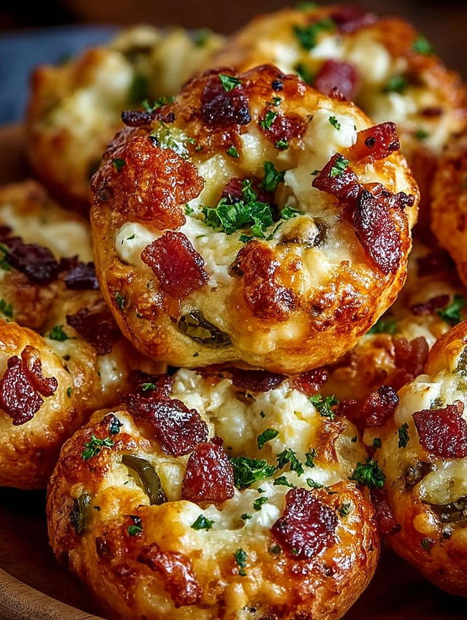 A plate of cheesy party bites.