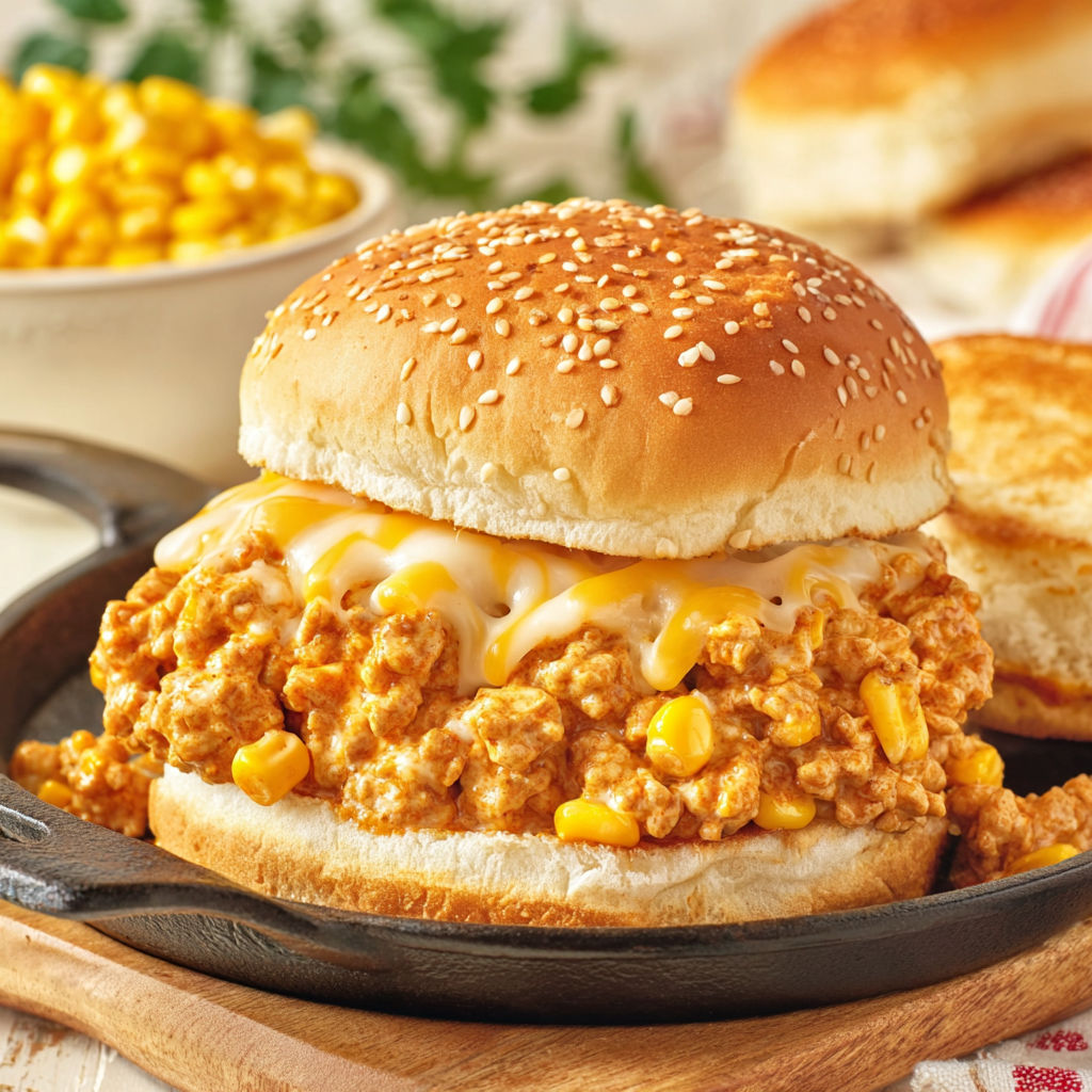 A Cajun Chicken Sloppy Joes sandwich.