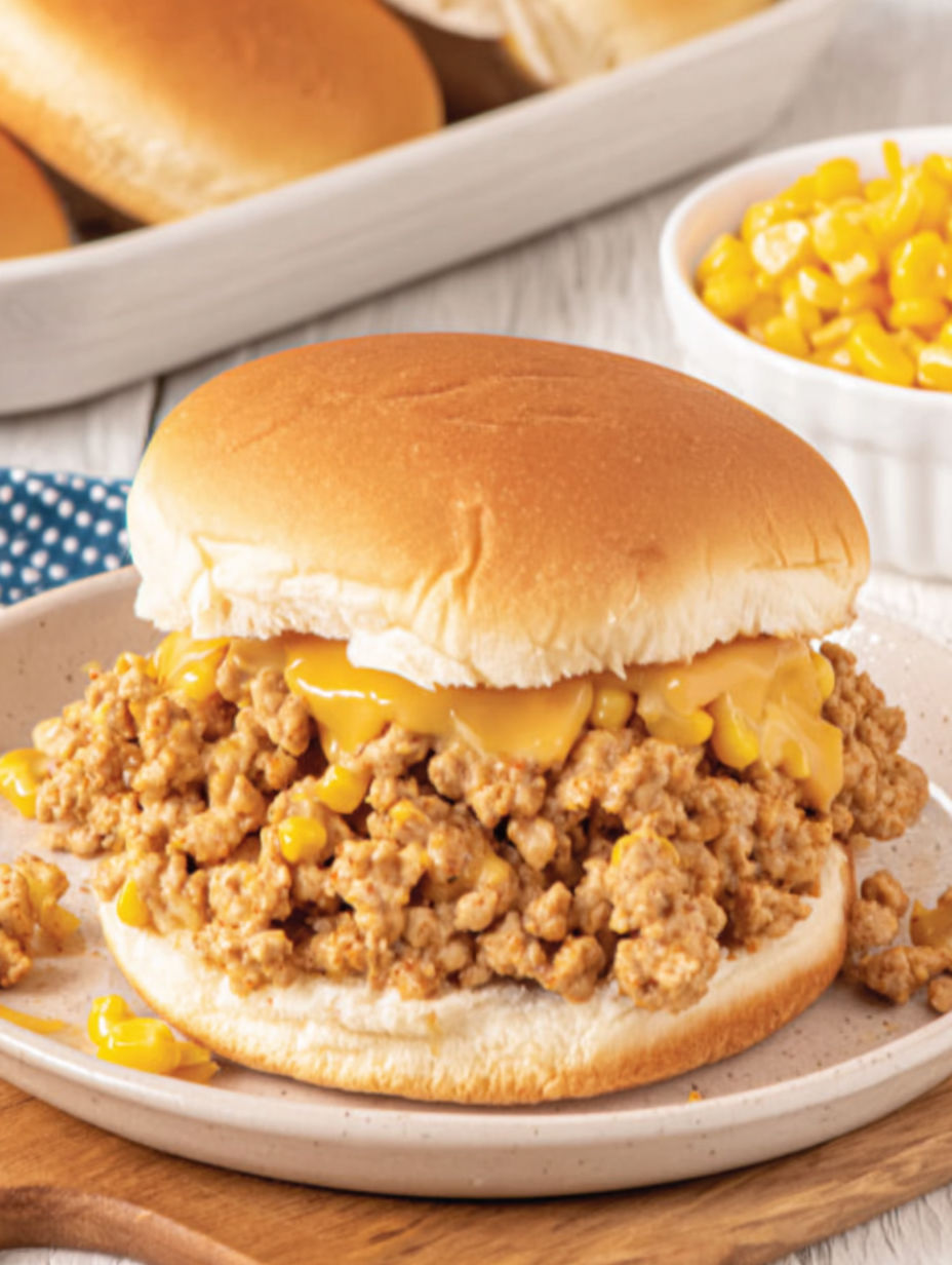 A Cajun Chicken Sloppy Joes sandwich.