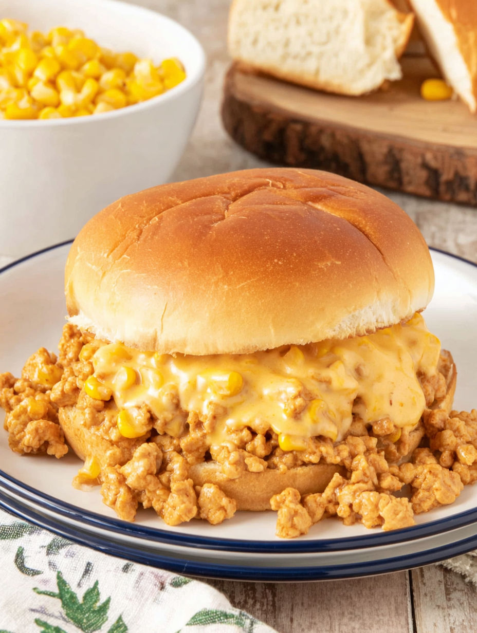A plate of Cajun Chicken Sloppy Joes.