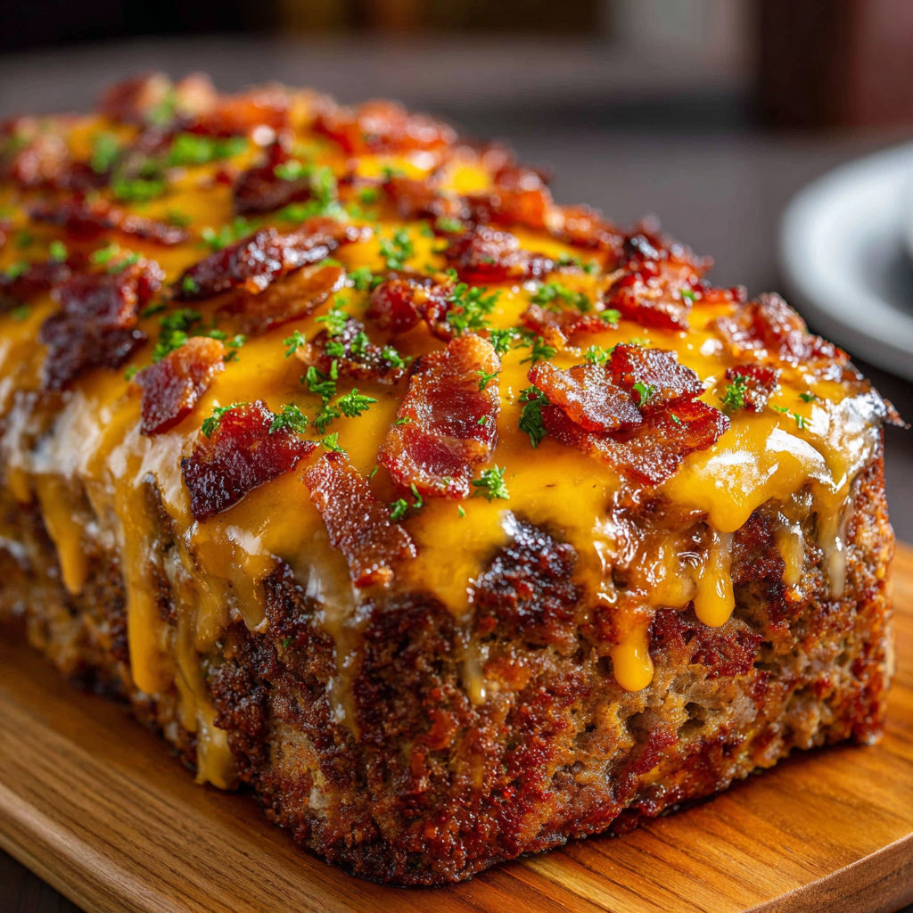 A hearty bacon cheeseburger loaf.
