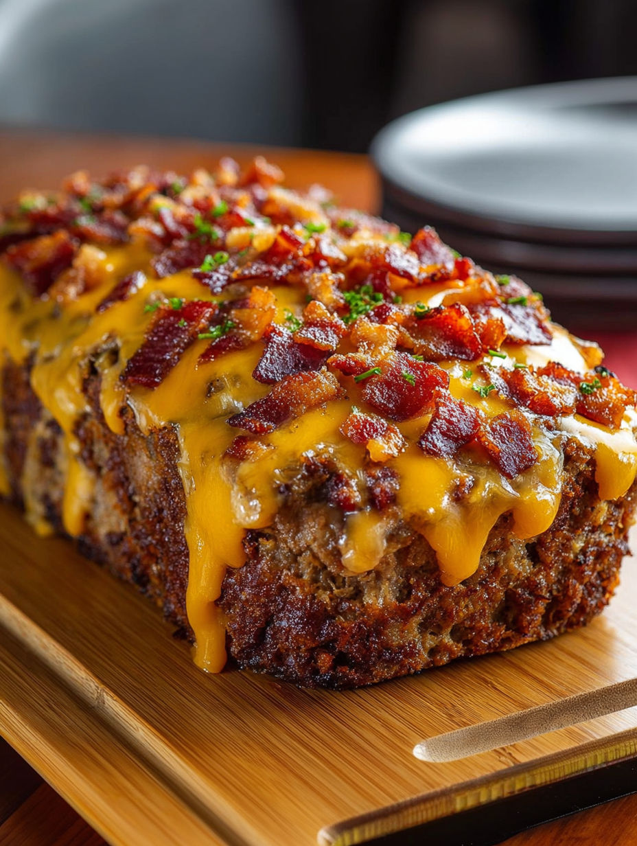 A hearty bacon cheeseburger loaf.
