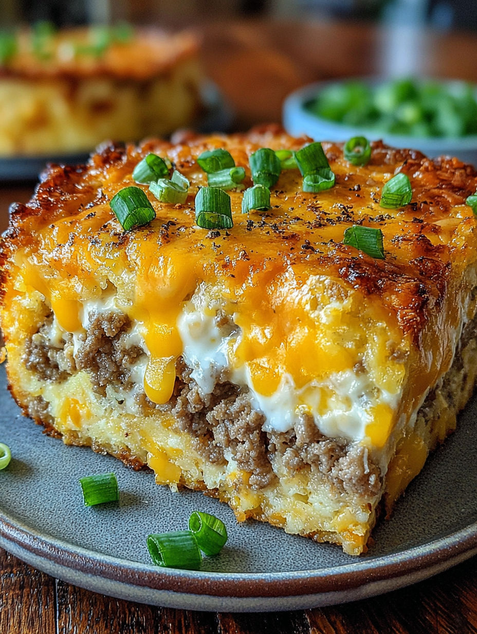 A sausage, egg, and cream cheese dish.