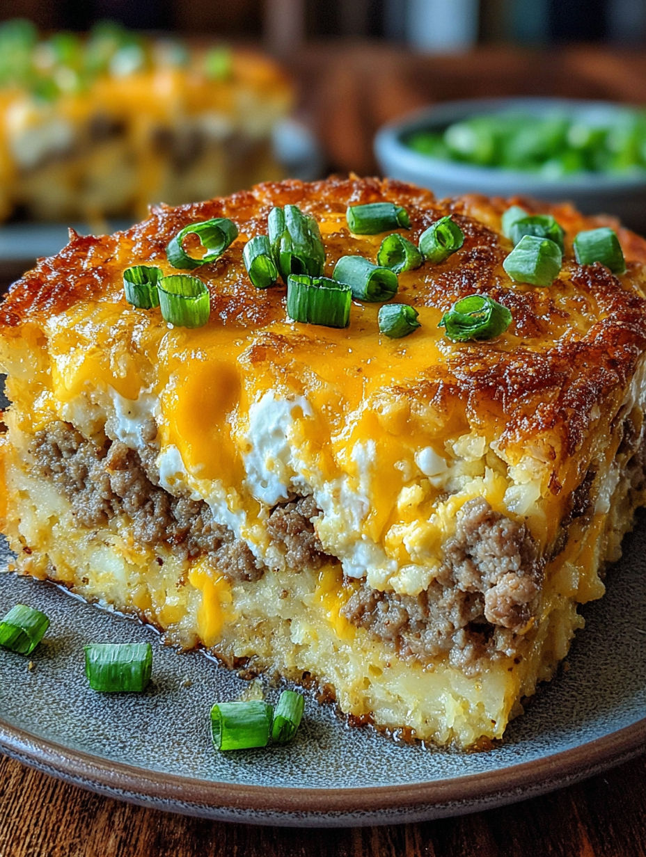 A sausage, egg, and cream cheese dish.