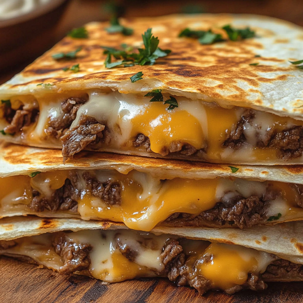 A close up of a Taco Bell steak quesadilla.