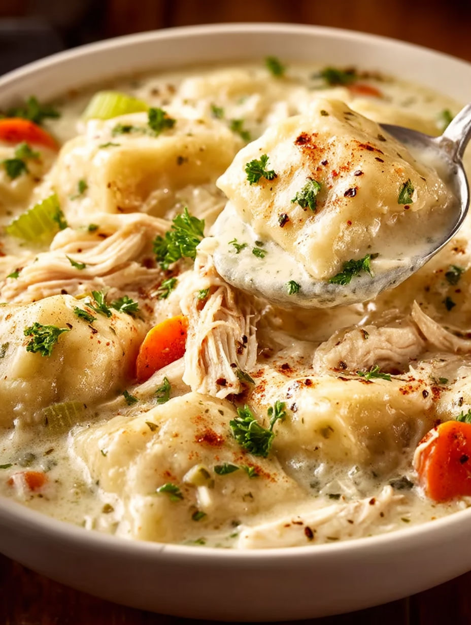 Cracker Barrel Chicken and Dumpling Soup.