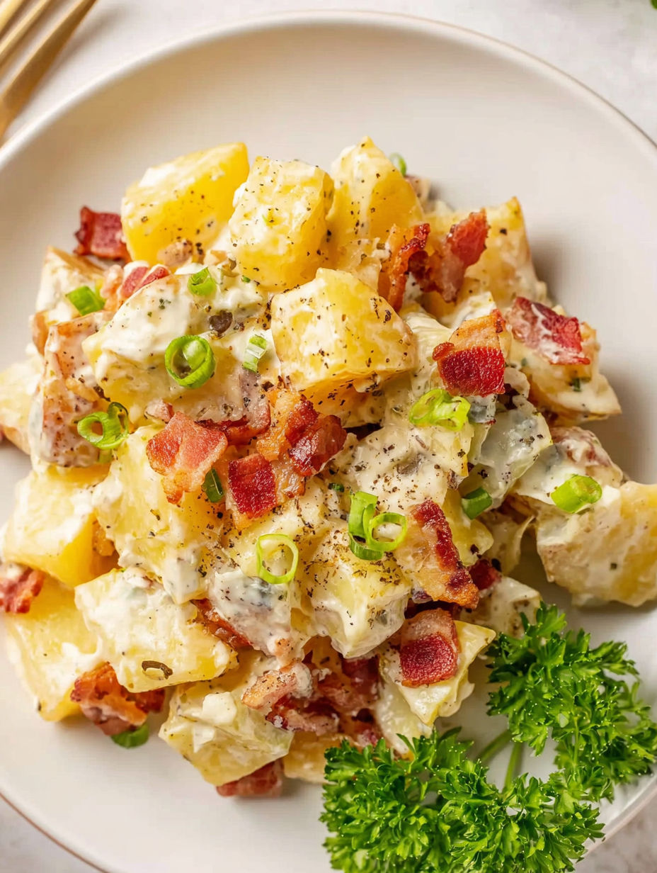A plate of Mississippi Mud Potatoes.