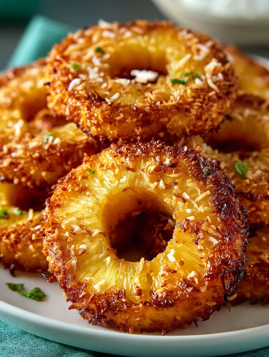 A plate of food with a pineapple on top.